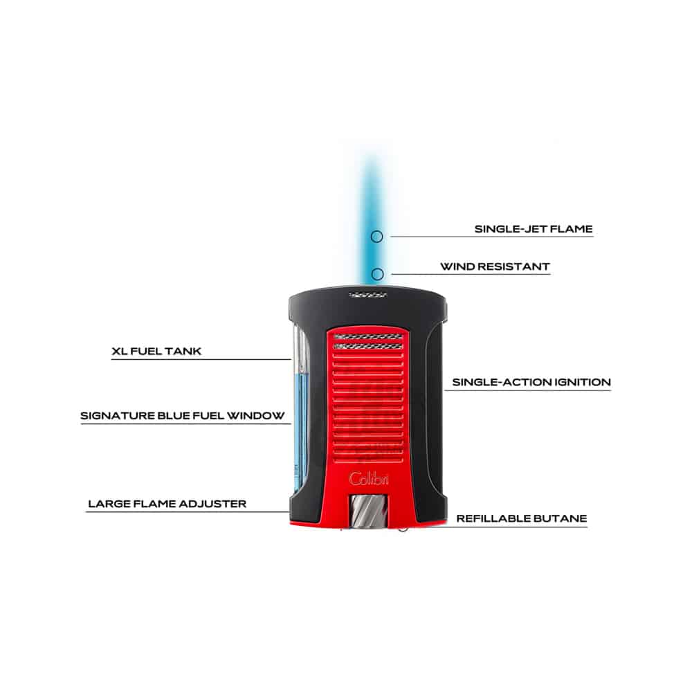 COLIBRI - DAYTONA BLACK & RED სანთებელა