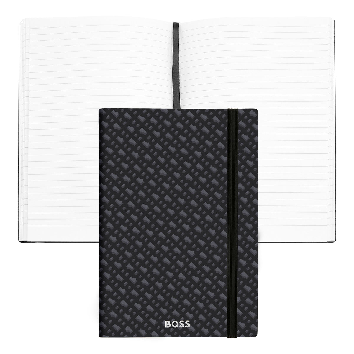 HUGO BOSS - A5 Monogram Grey Lined ბლოკნოტი