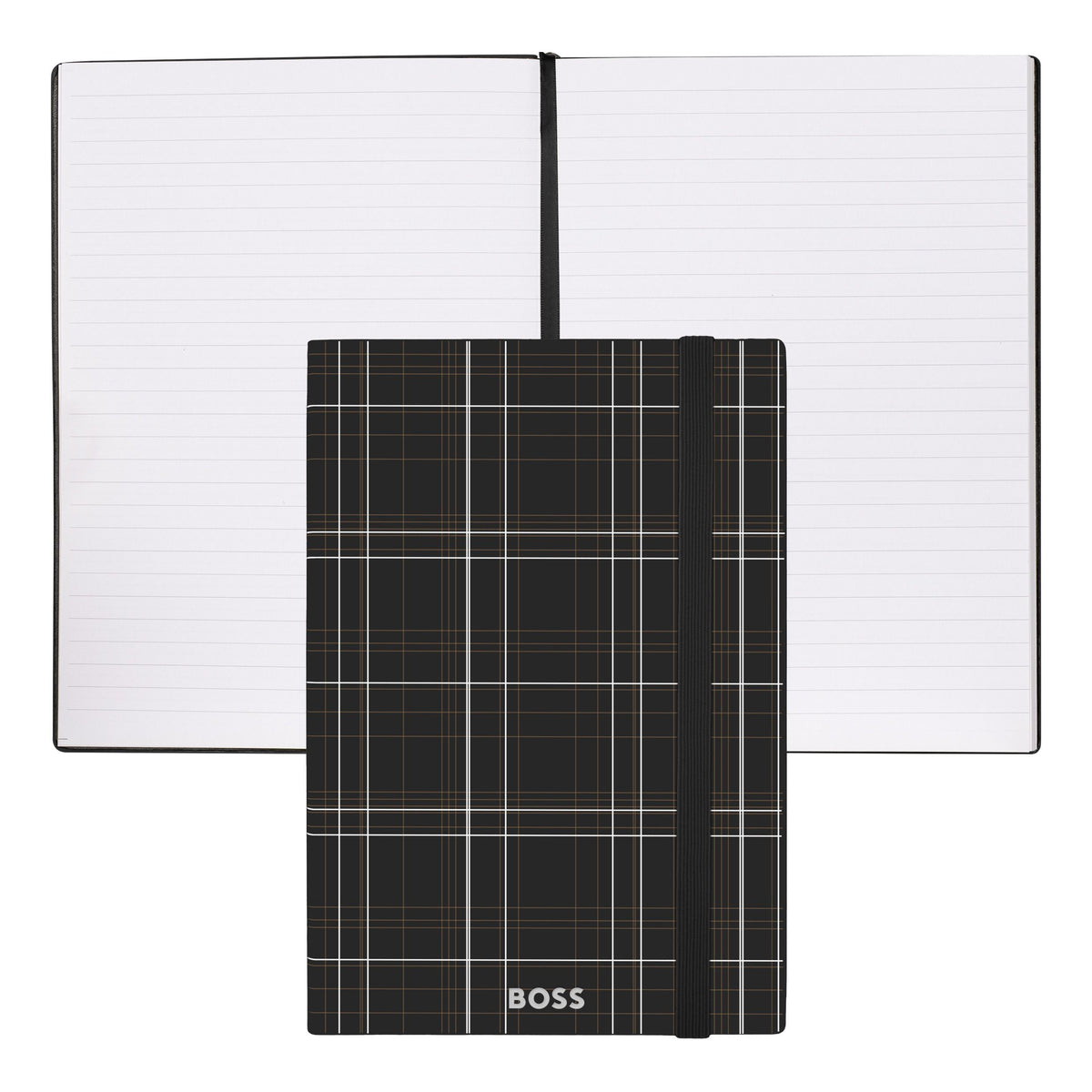 HUGO BOSS - A5 Checkered Black Lined ბლოკნოტი