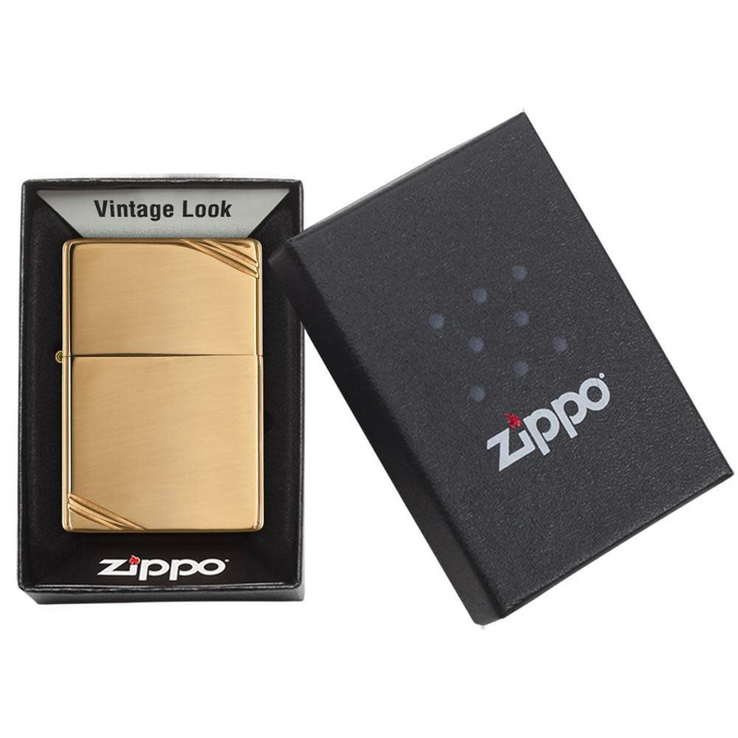 ZIPPO - Vintage Polish Brass სანთებელა