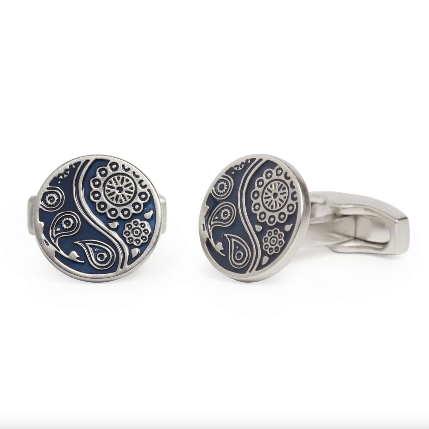 Simon Carter - Paisley Enamel Navy პერანგის სამაგრი
