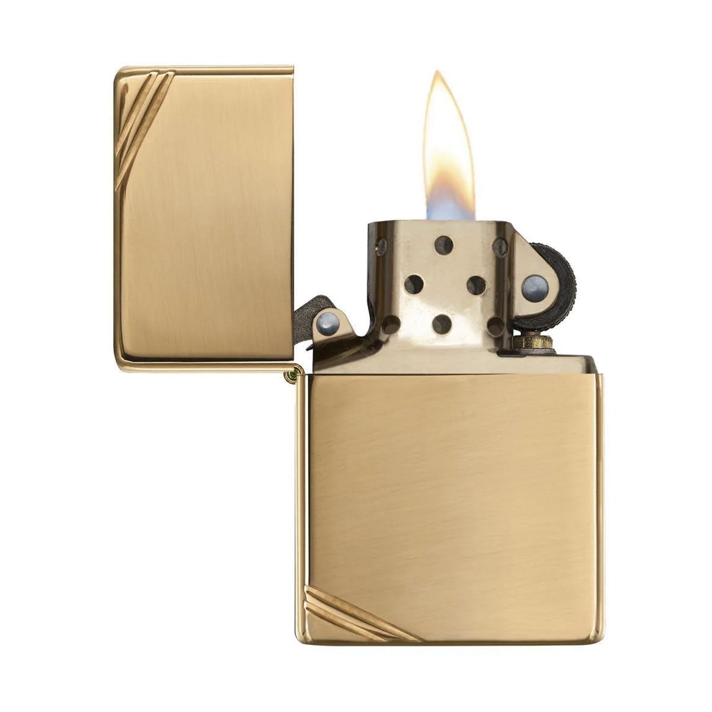 ZIPPO - Vintage Polish Brass სანთებელა