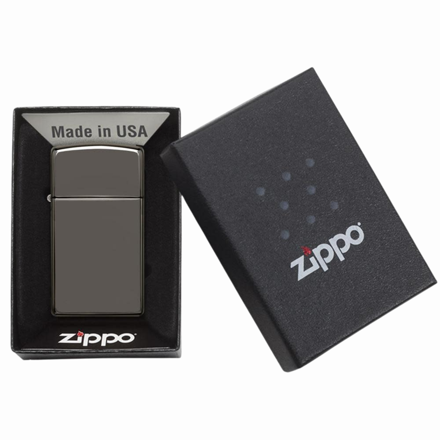 ZIPPO - Slim Black Ice სანთებელა