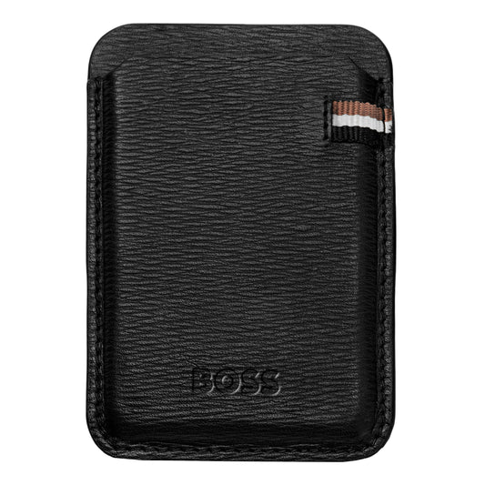 HUGO BOSS - Mobile Iconic Black ბარათების სათავსო მაგნიტით