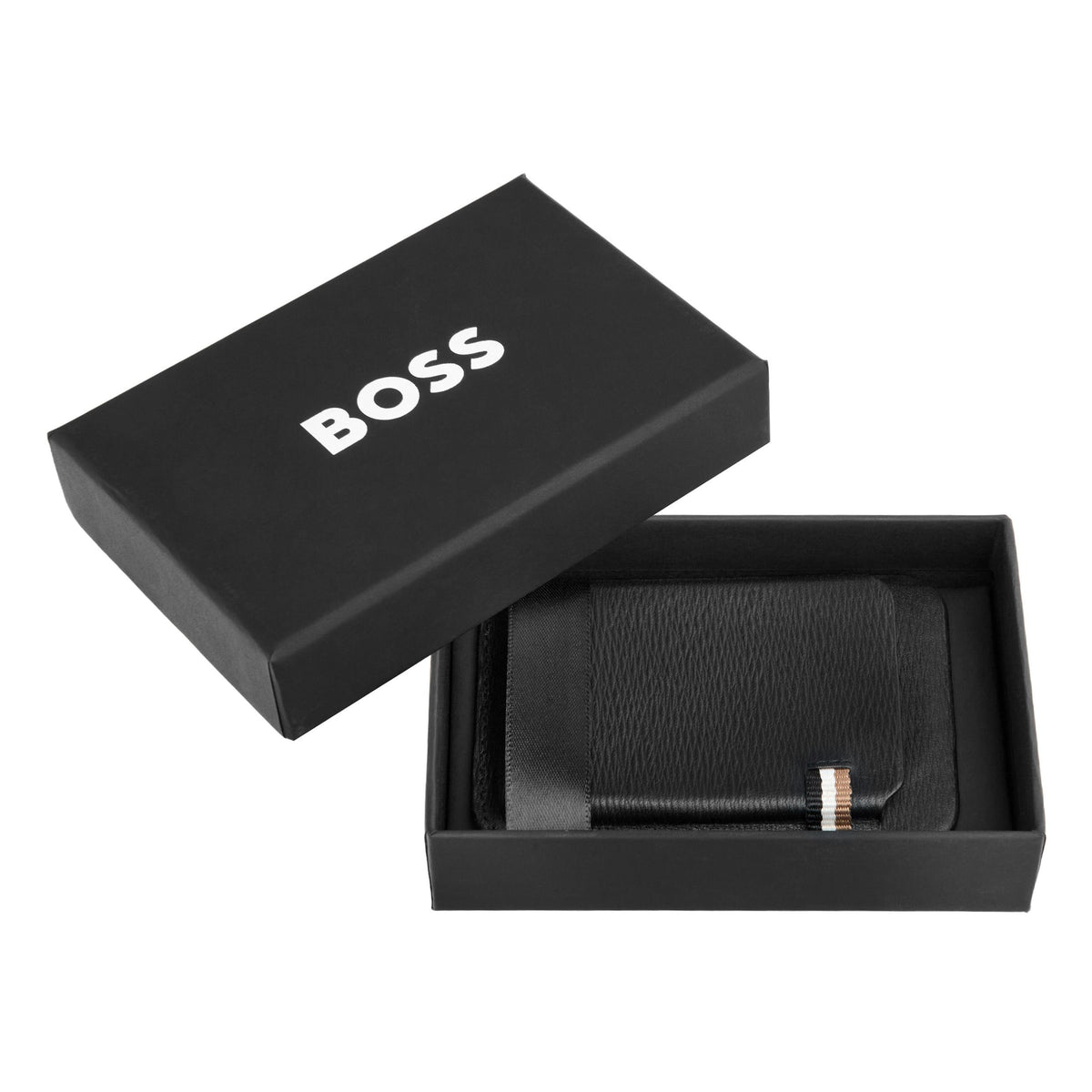 HUGO BOSS - Mobile Iconic Black ბარათების სათავსო მაგნიტით