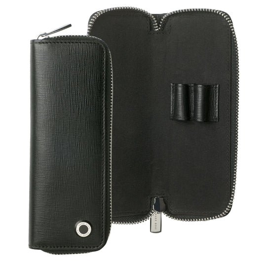 HUGO BOSS - Zipped Pen Pouch ტყავის საკალმე