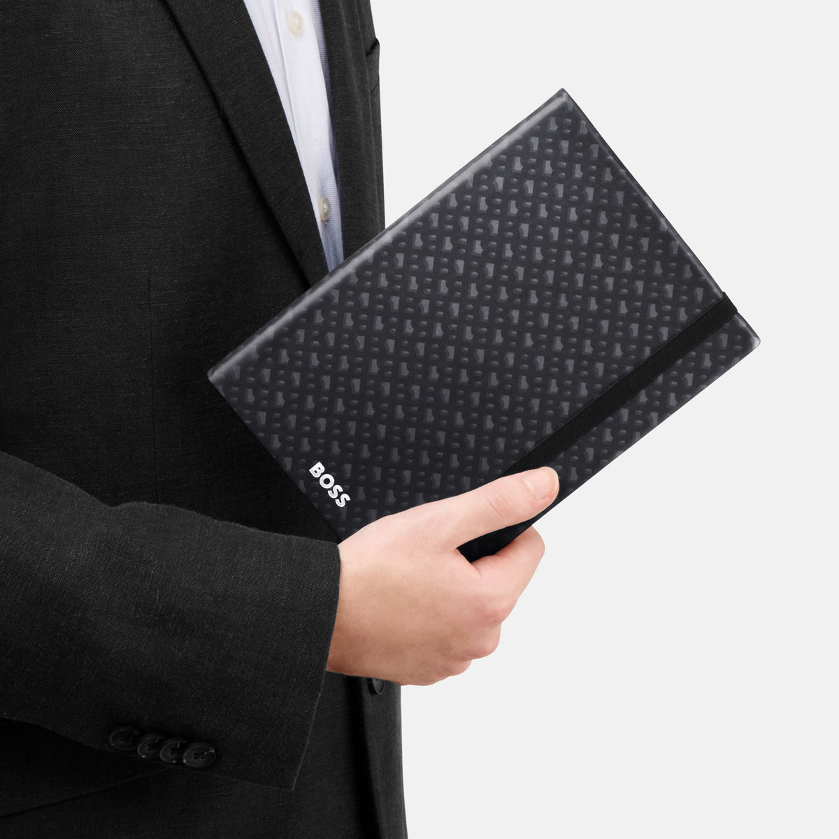HUGO BOSS - A5 Monogram Grey Lined ბლოკნოტი
