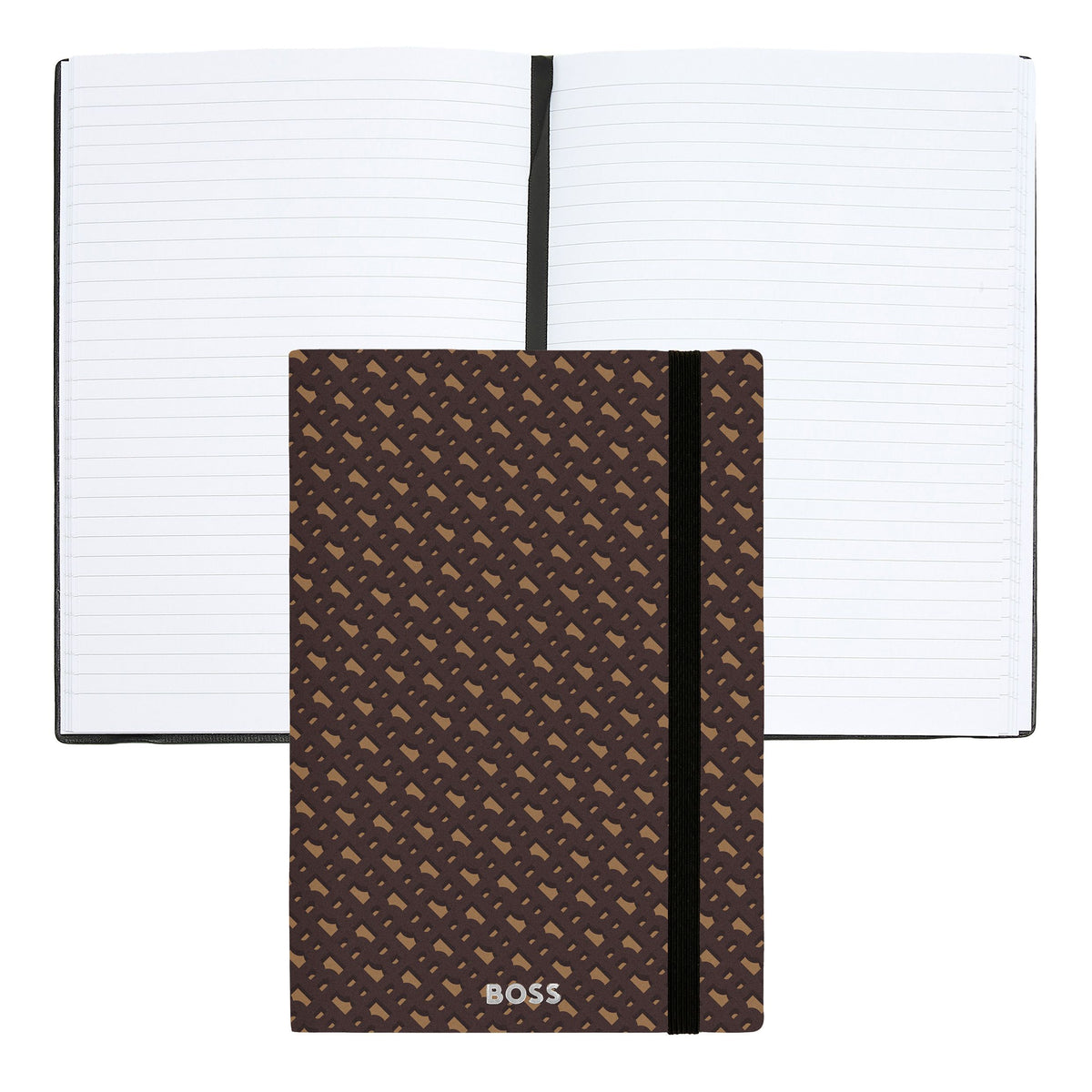 HUGO BOSS - A5 Monogram Camel Lined ბლოკნოტი