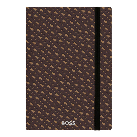 HUGO BOSS - A5 Monogram Camel Lined ბლოკნოტი