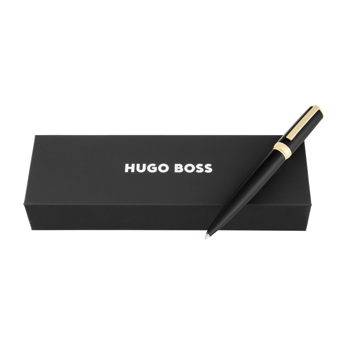 HUGO BOSS - Arche Double B Black & Gold ბურთულიანი კალამი