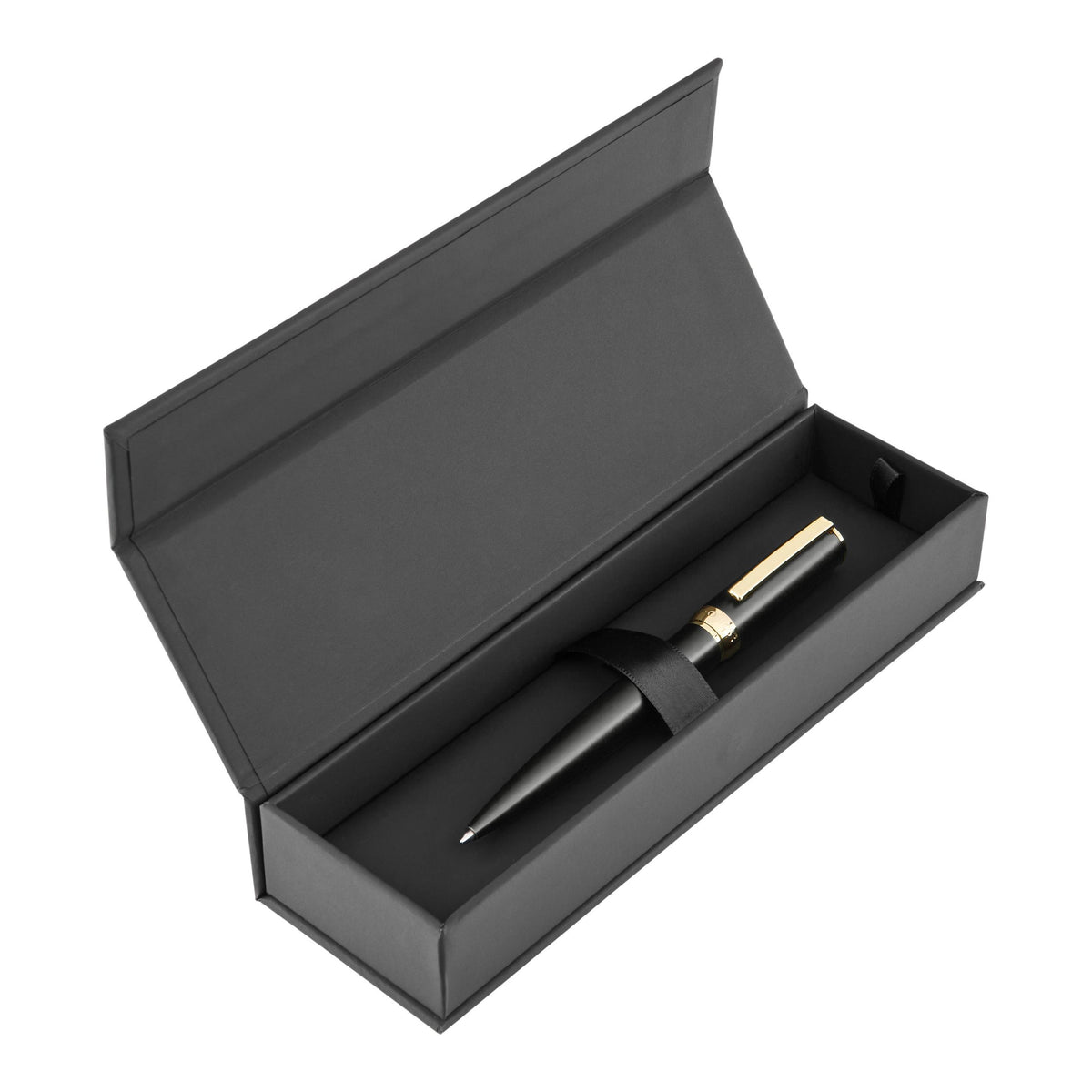 HUGO BOSS - Arche Double B Black & Gold ბურთულიანი კალამი