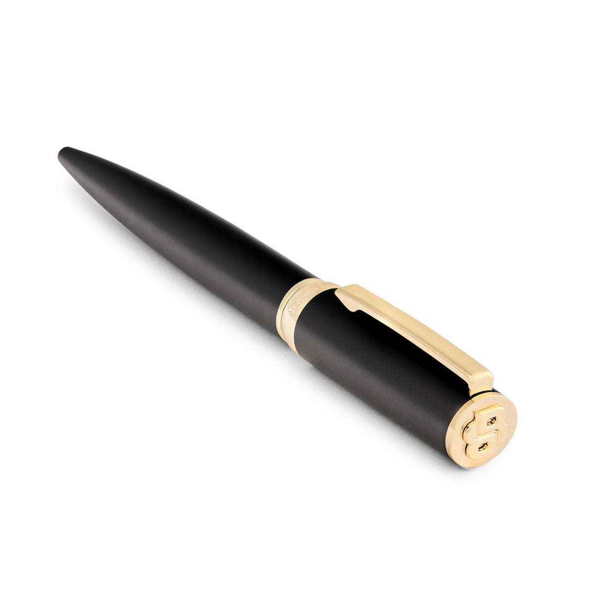 HUGO BOSS - Arche Double B Black & Gold ბურთულიანი კალამი