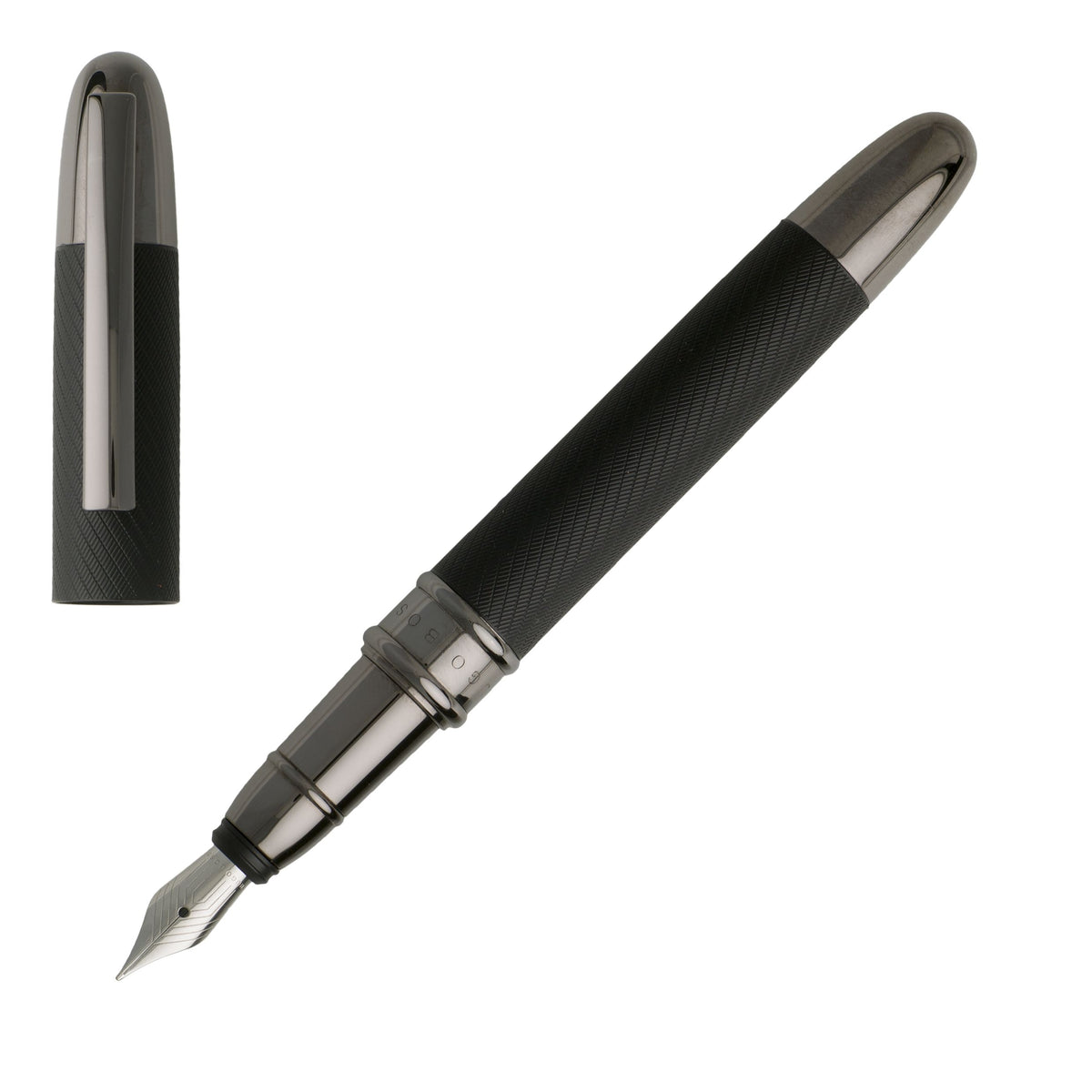 HUGO BOSS - Stripe Matte Black ჭავლური კალამი