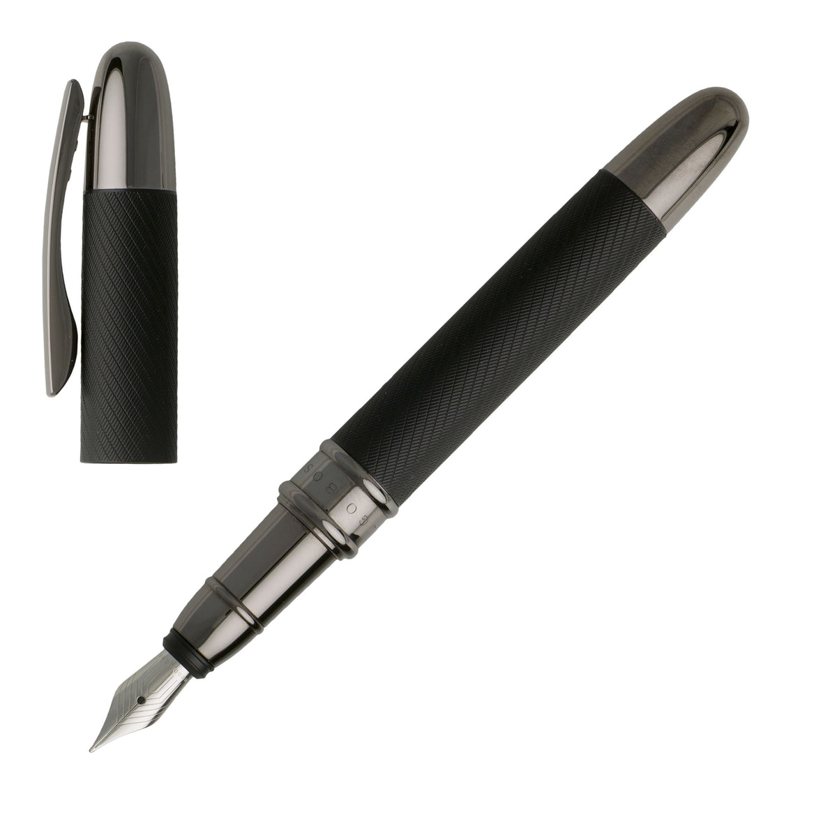 HUGO BOSS - Stripe Matte Black ჭავლური კალამი
