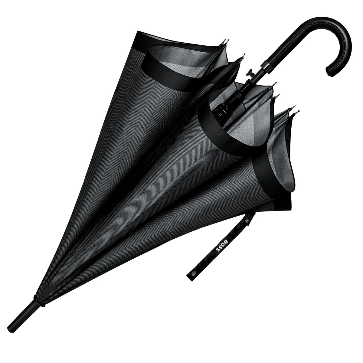 BOSS - Umbrella Chevron Dark Grey ქოლგა