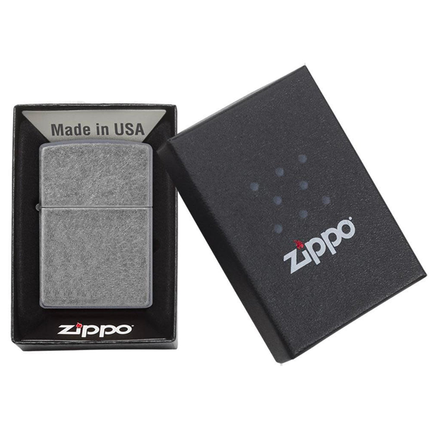 ZIPPO -  Antique Silver Plate სანთებელა