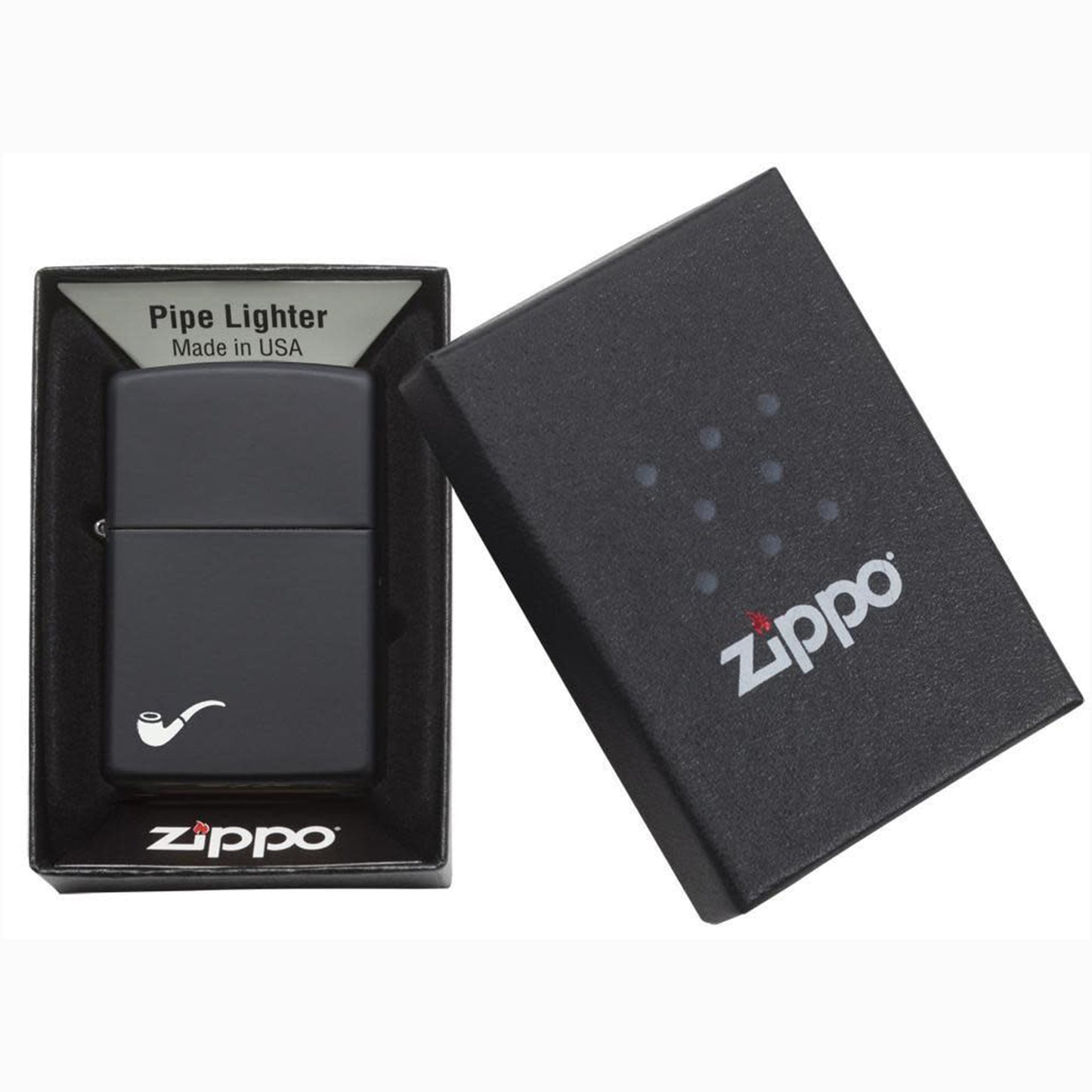 ZIPPO - 218PL Black Matte Pipe სანთებელა