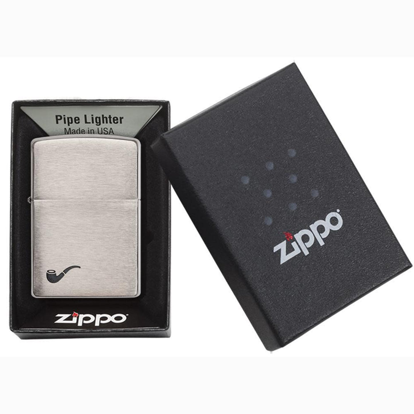 ZIPPO - 200PL Brush Fin Pipe სანთებელა
