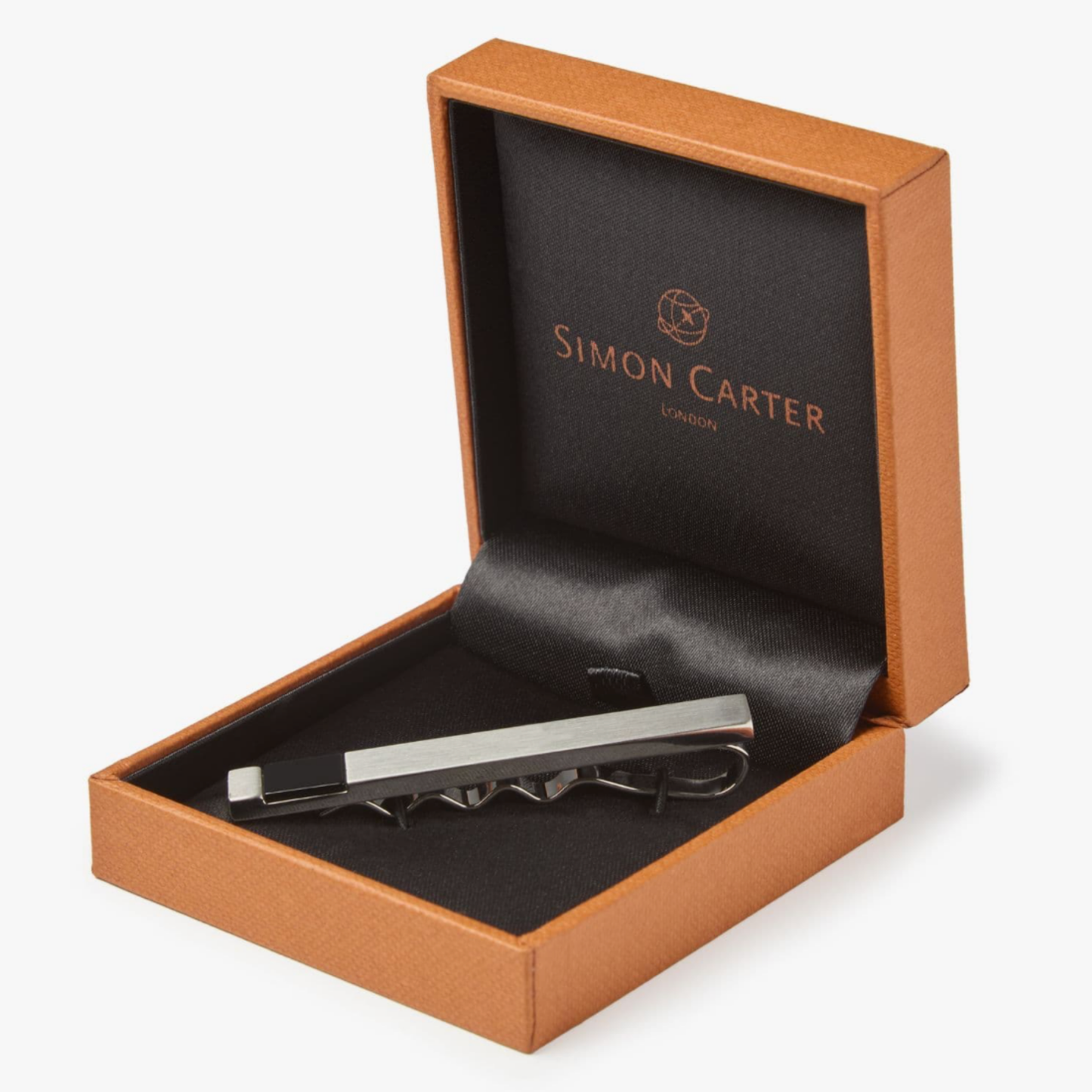 Simon Carter - Onyx Brushed ჰალსტუხის სამაგრი