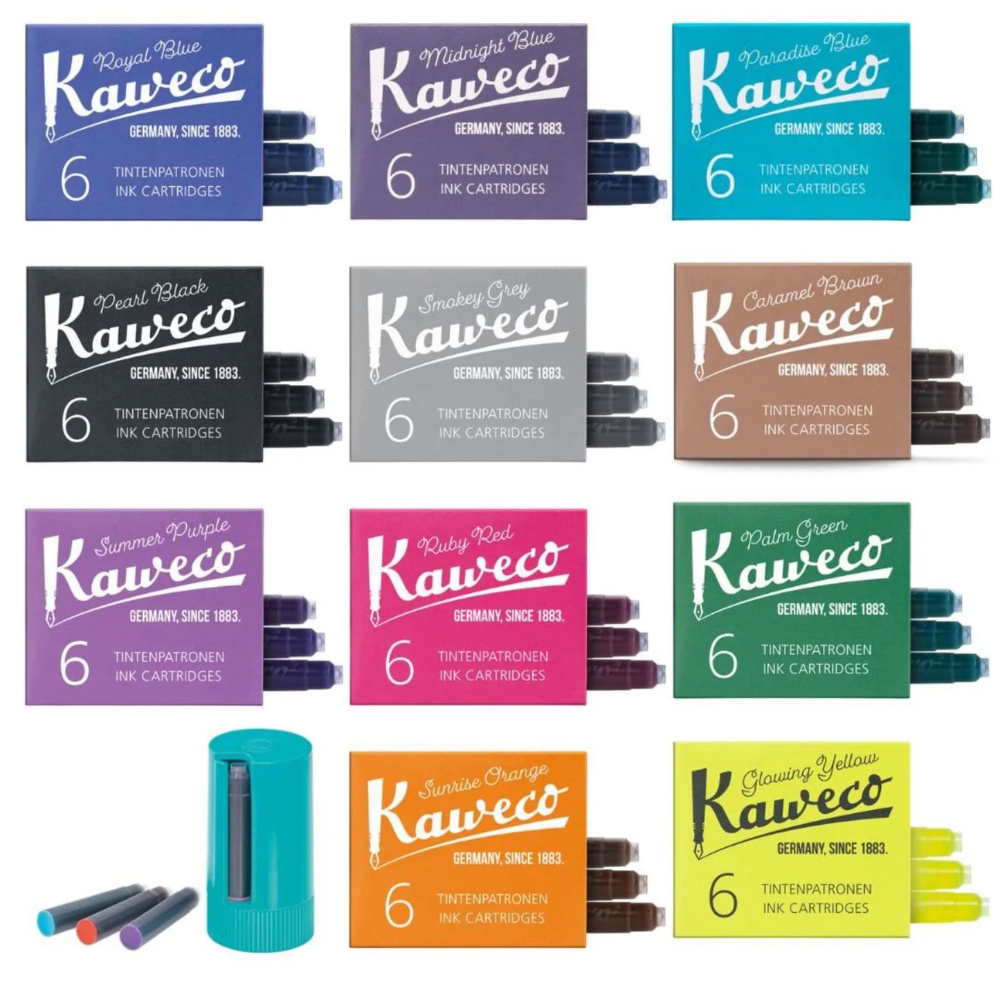 Kaweco - მელნის კარტრიჯი ჭავლური კალმისთვის