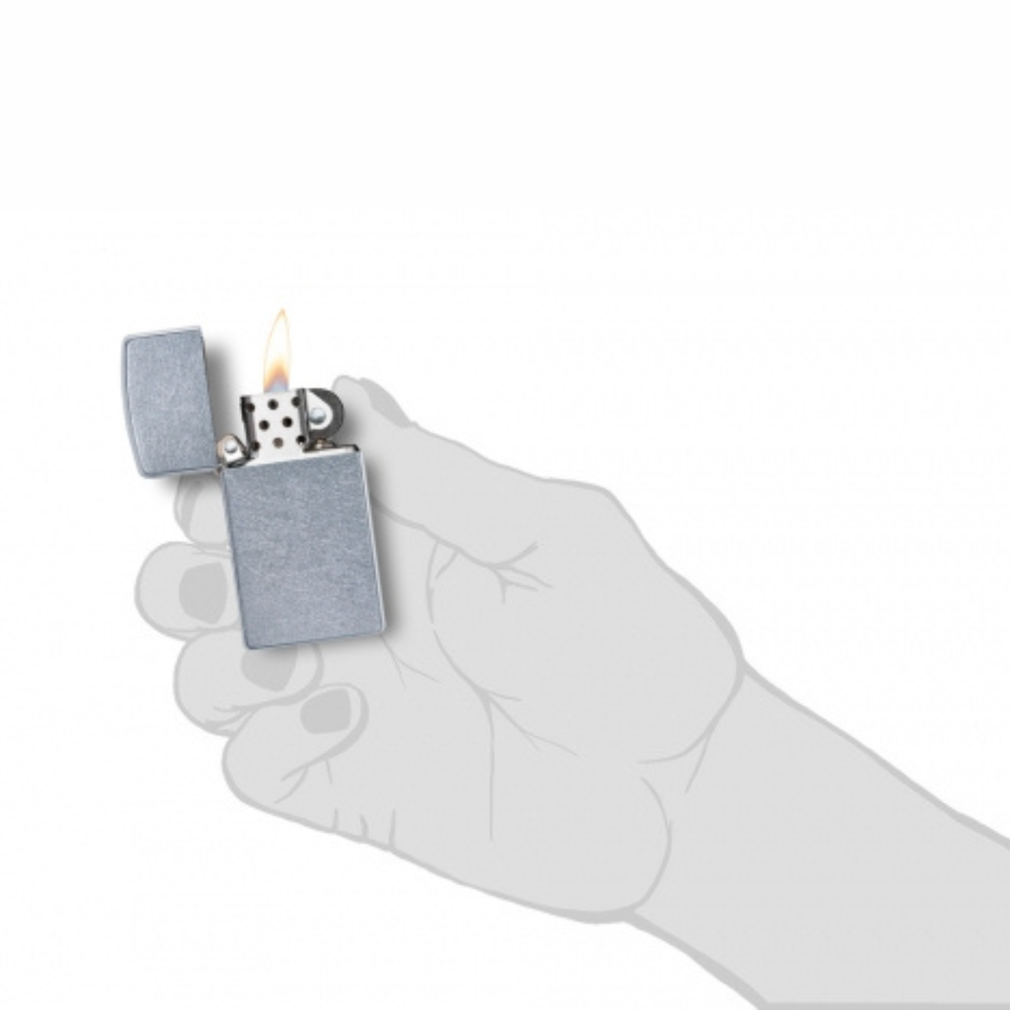 ZIPPO - 1607 Street Chrm Slm სანთებელა