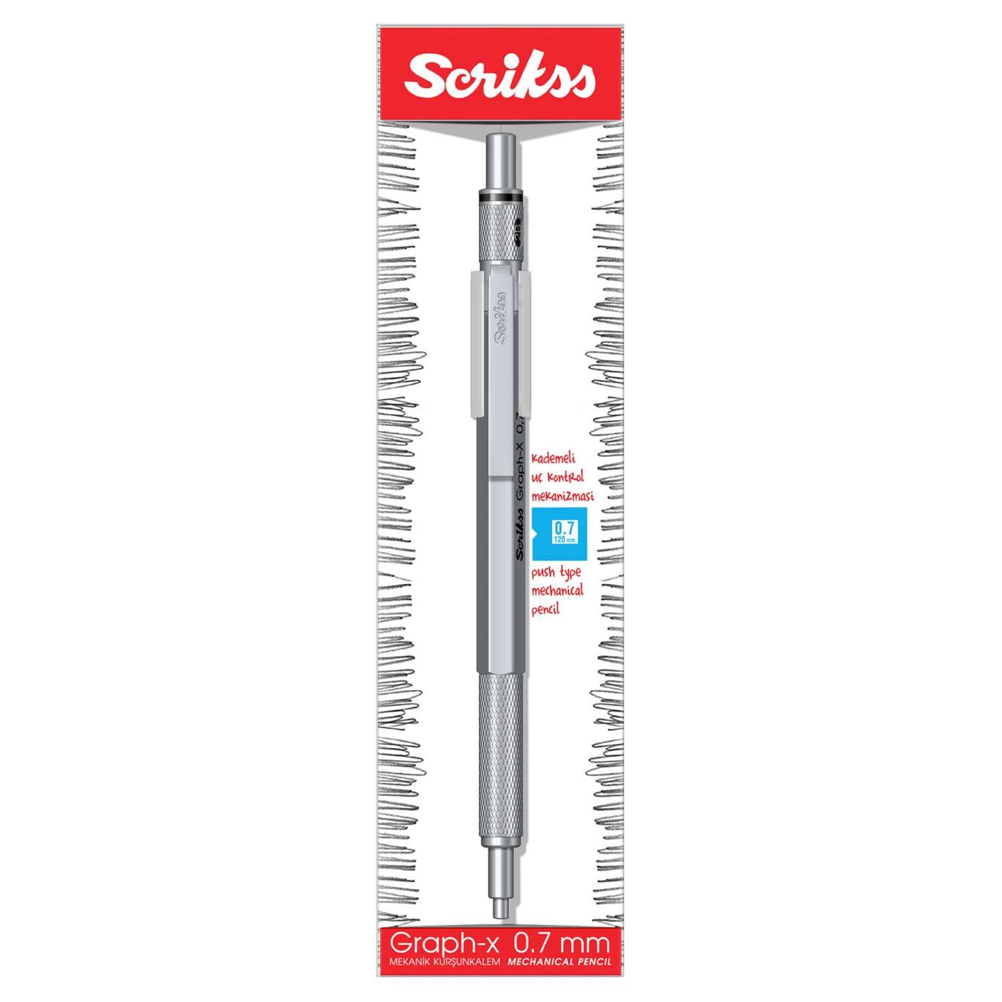 SCRIKSS - Graph-X 0.7 მმ მექანიკური ფანქარი
