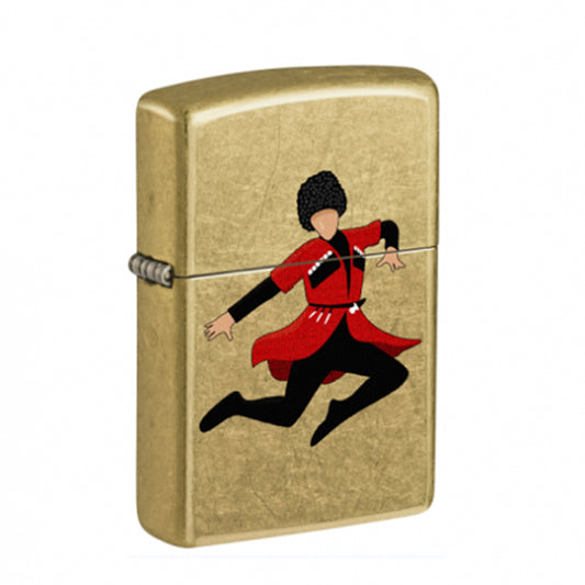 ZIPPO - 48267-113469 - Street Brass Georgian Dance Design სანთებელა